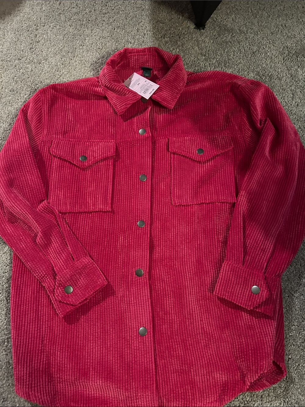 wild fable Bright Pink Corduroy Utility Jacket